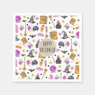 Magische Halloween-Wasserfarbe-Whimsical-Kraft-Par Serviette