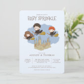 Magische Harry Potter und Hogwarts Baby Sprinkle Einladung (Stehend Vorderseite)