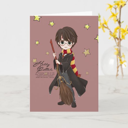 Magische HARRY POTTER™ Wasserfarbe Karte (Gelbe Blume)