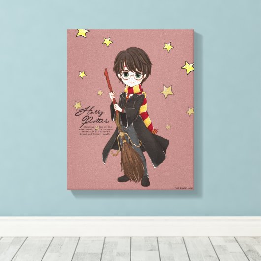 Magische HARRY POTTER™ Wasserfarbe Leinwanddruck (Insitu (Holzboden))