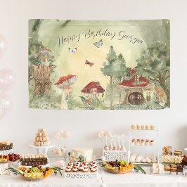 Magische Herbstwald-Fairy | Geburtstag Banner