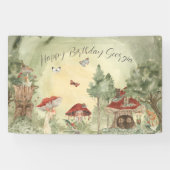 Magische Herbstwald-Fairy | Geburtstag Banner (Horizontal)