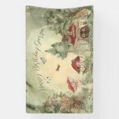 Magische Herbstwald-Fairy | Geburtstag Banner (Vertikal)