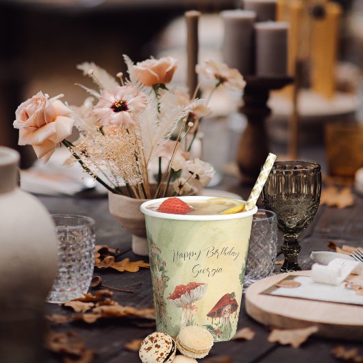 Magische Herbstwald-Fairy | Geburtstag Pappbecher