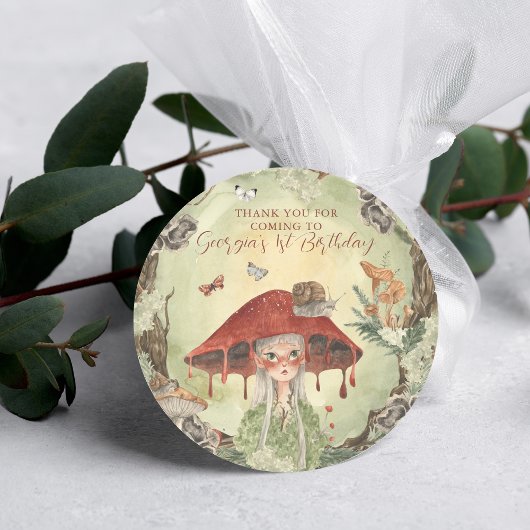 Magische Herbstwald-Fairy | Geburtstag Runder Aufkleber