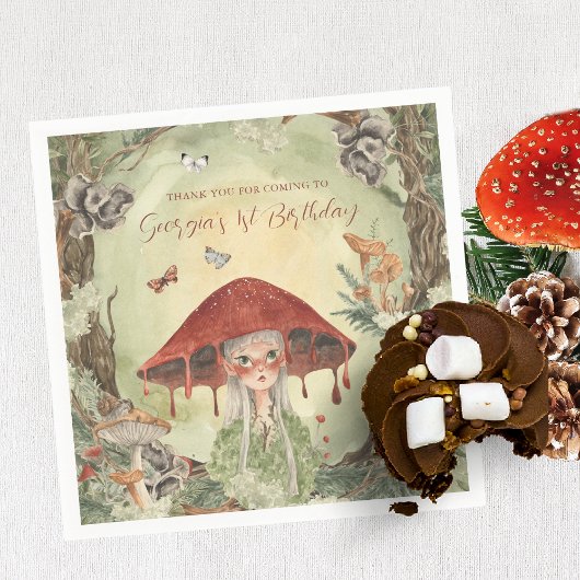 Magische Herbstwald-Fairy | Geburtstag Serviette
