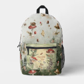 Magische Herbstwald-Fairy | Monogramm Bedruckter Rucksack (Vorderseite)