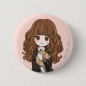 Magische Hermione Granger Wasserfarbe Button (Vorderseite)