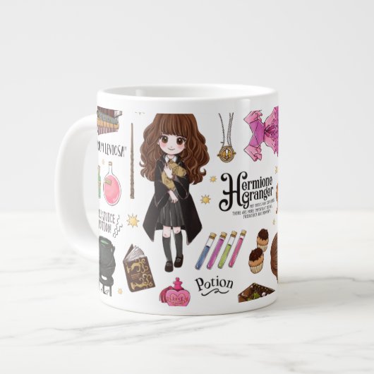 Magische Hermione Granger Wasserfarbe Jumbo-Tasse (Vorderseite Links)