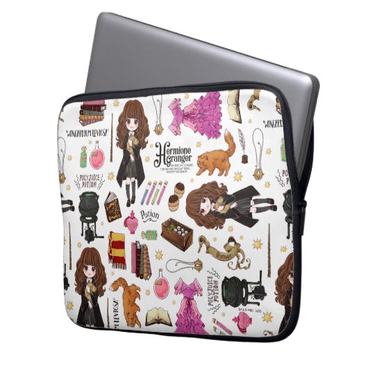 Magische Hermione Granger Wasserfarbe Laptopschutzhülle (Vorderseite Links)