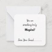 Magische Herzfrequenz-Hexenkarte-Valentinstag Mitteilungskarte (Rückseite)