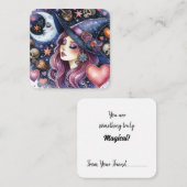 Magische Herzfrequenz-Hexenkarte-Valentinstag Mitteilungskarte (Vorne/Hinten)