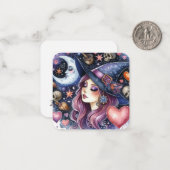 Magische Herzfrequenz-Hexenkarte-Valentinstag Mitteilungskarte (Vorderseite/Rückseite Beispiel)