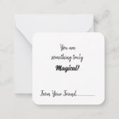 Magische Herzfrequenz-Hexenkarte-Valentinstag Mitteilungskarte (Rückseite)