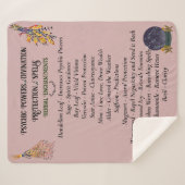 Magische Hexe Herbal Pink Sherpadecke (Vorderseite (Horizontal))