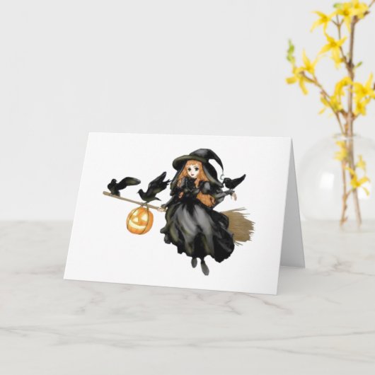 Magische Hexe Karte (Gelbe Blume)