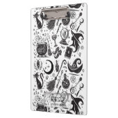 Magische Hexe Whimsical Wiccan Pagan Black & White Klemmbrett (Links)