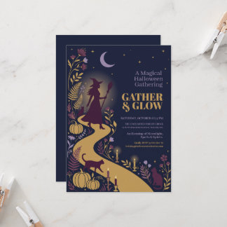 Magische Hexen-Halloween-Party-Einladung Einladung