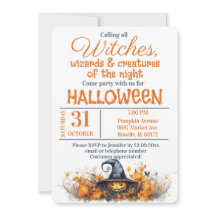 Magische Hexen und Zauberer-Halloween-Party