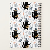 Magische Hexenkatze Halloween Notizblock (Rückseite)