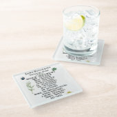 Magische Hexenkraut-Heide Glasuntersetzer (Schrägansicht)