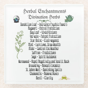 Magische Hexenkraut-Heide Glasuntersetzer