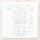 Magische Hexenkraut-Heide Glasuntersetzer (Rückseite)