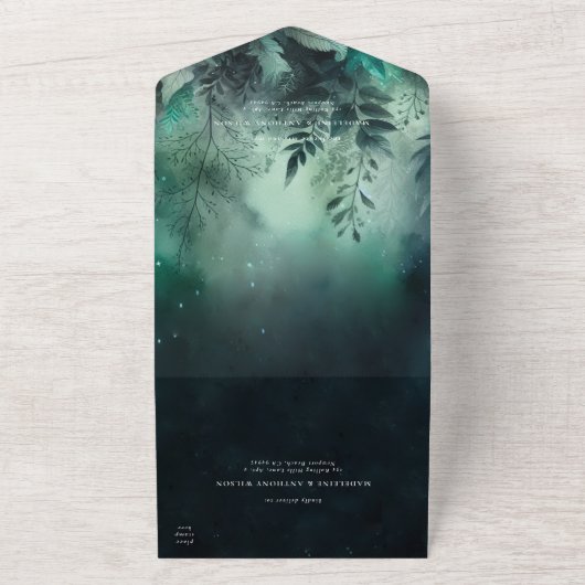 Magische Hochzeit der magischen Märchenmesse im en All In One Einladung (Außenbereich)