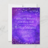 Magische Hochzeitseinladung der Starry Night Galax Magneteinladung (Vorderseite)