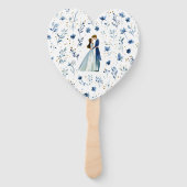 Magische Hochzeitshandfächer – Aquarell-Stil Fächer (Rückseite)