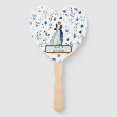 Magische Hochzeitshandfächer – Aquarell-Stil Fächer (Vorderseite)