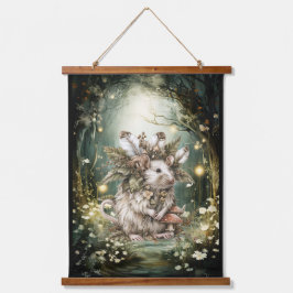 Magische Holzmäuse Wandteppich Mit Holzrahmen