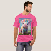 "Magische Hooves: Der Regenbogen Einhornschwanz" T-Shirt (Vorne ganz)