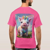 "Magische Hooves: Der Regenbogen Einhornschwanz" T-Shirt (Rückseite)