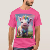 "Magische Hooves: Der Regenbogen Einhornschwanz" T-Shirt (Vorderseite)