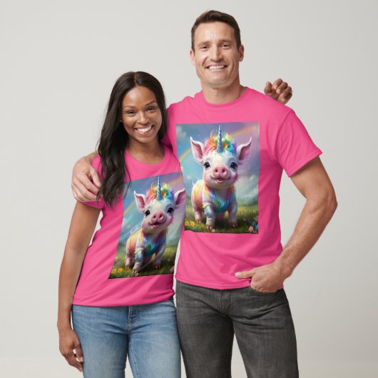 "Magische Hooves: Der Regenbogen Einhornschwanz" T-Shirt (Unisex)