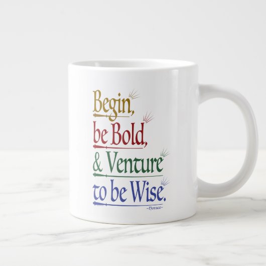 Magische Horace Quote Jumbo-Tasse (Rechts)