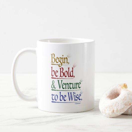 Magische Horace Quote Klassische Tasse (Mit Donut)