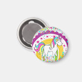 Magische Hübsche Pastel Unicorn Rainbow Stars Magnet (Vorderseite/Rückseite)