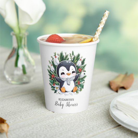 Magische Hübsche Pinguin-Kinderdusche Pappbecher (In Situ)