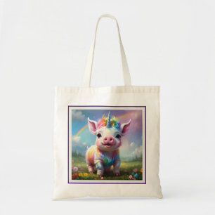 "Magische Hufe: Das Regenbogen-Einhorn-Schwein" Tragetasche
