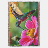 Magische Hummingbird Moments Design Decke (Vorderseite Vertikal)