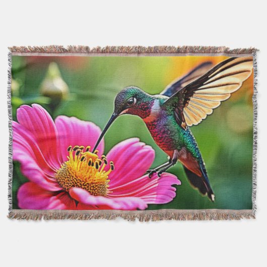 Magische Hummingbird Moments Design Decke (Vorderseite)