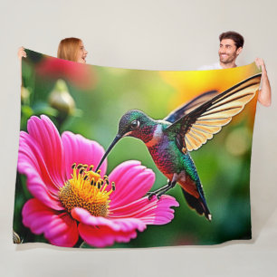 Magische Hummingbird Moments Design Fleecedecke