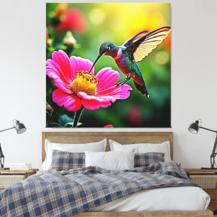 Magische Hummingbird Moments Design Leinwanddruck