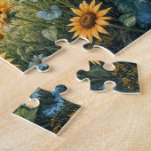 Magische Hütte mit Sonnenblumenfeld Puzzle (Seite)