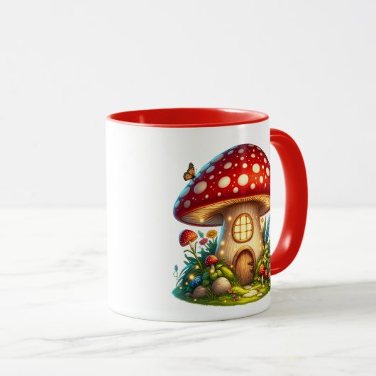 Magische Hütte Mushroom House Tasse (VorderseiteRechts)