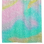 Magische Iridescent Glitzer Holographic Image Duschvorhang (Vorderseite)
