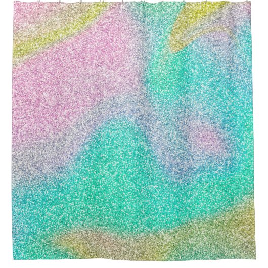 Magische Iridescent Glitzer Holographic Image Duschvorhang (Vorderseite)