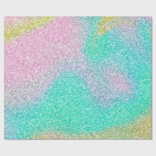 Magische Iridescent Glitzer Holographic Image Geschenkpapier (Flach)
